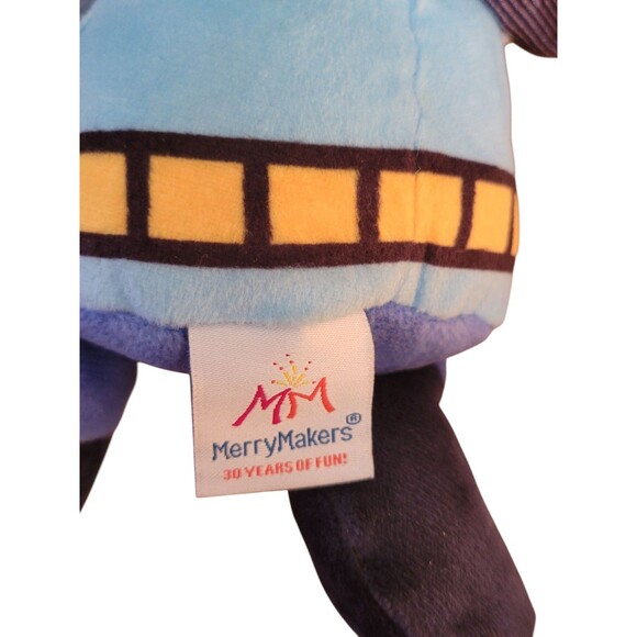 MerryMakers Plush Dog Mans Bark Knight Stuffed Animal Toy Blue Tan Soft 9" - Picture 4 of 5